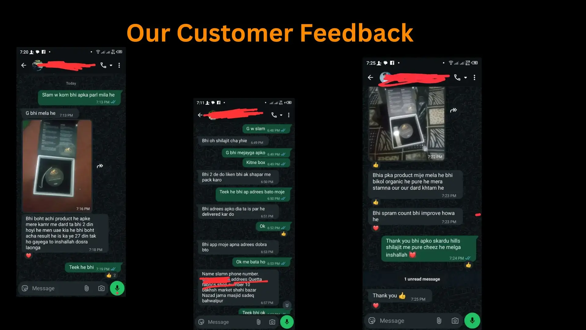 Our Customer Feedback